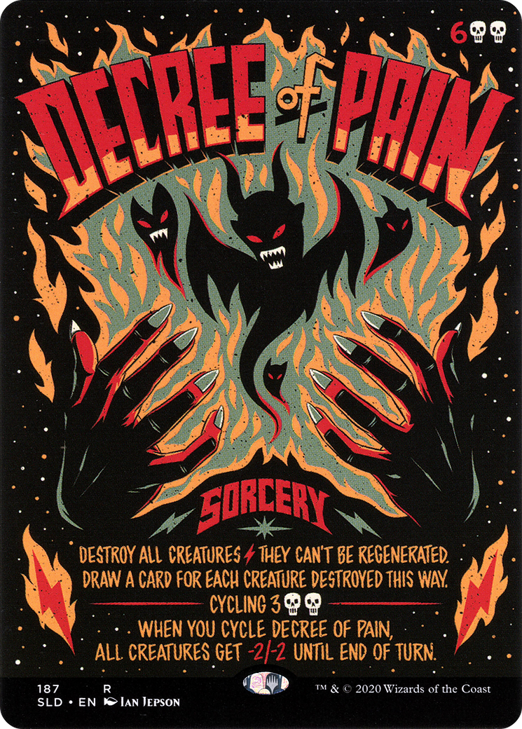 Decree of Pain (SLD-187) - Secret Lair Drop (Borderless) - Premium MTG Single from Wizards of the Coast - Just $1.27! Shop now at Game Crave Tournament Store