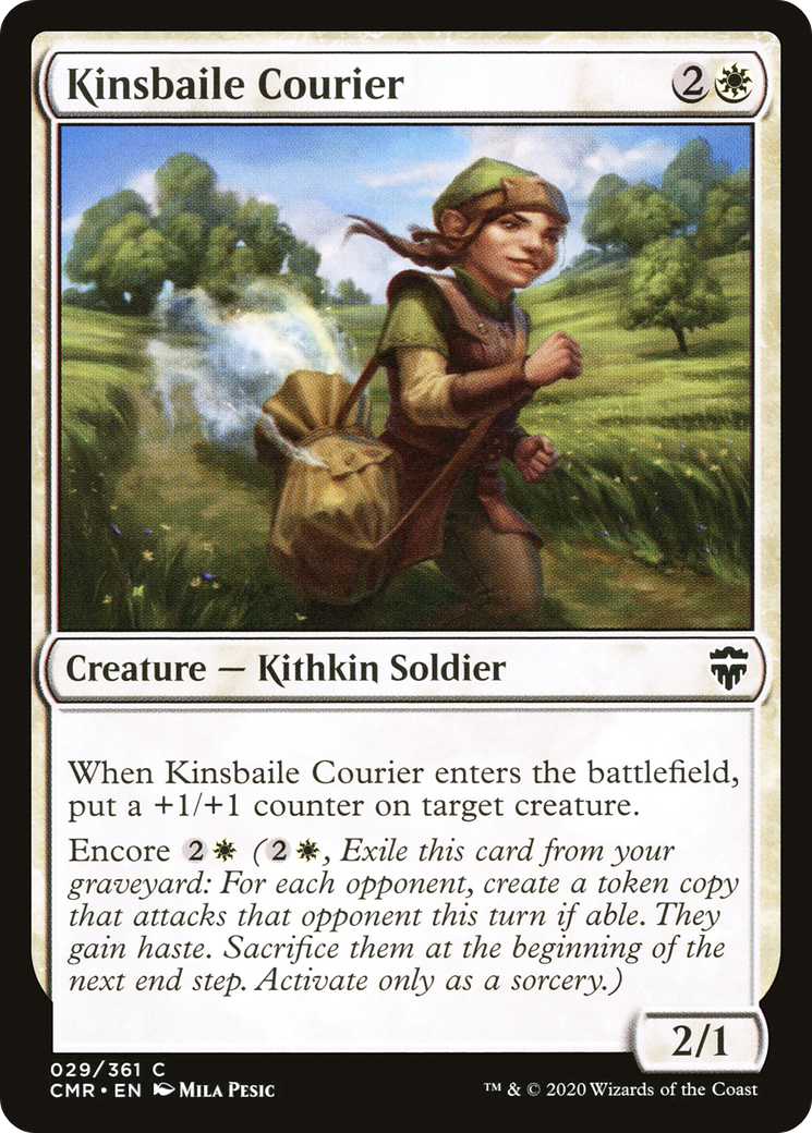Kinsbaile Courier (CMR-029) - Commander Legends - Premium MTG Single from Wizards of the Coast - Just $0.08! Shop now at Game Crave Tournament Store