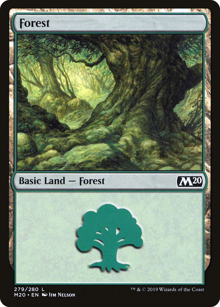 Forest (M20-279) - Core Set 2020 - Premium MTG Single from Wizards of the Coast - Just $0.25! Shop now at Game Crave Tournament Store