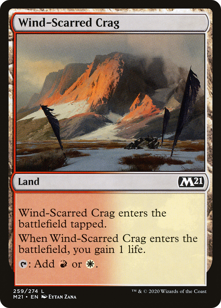 Wind-Scarred Crag (M21-259) - Core Set 2021 Foil - Premium MTG Single from Wizards of the Coast - Just $0.08! Shop now at Game Crave Tournament Store
