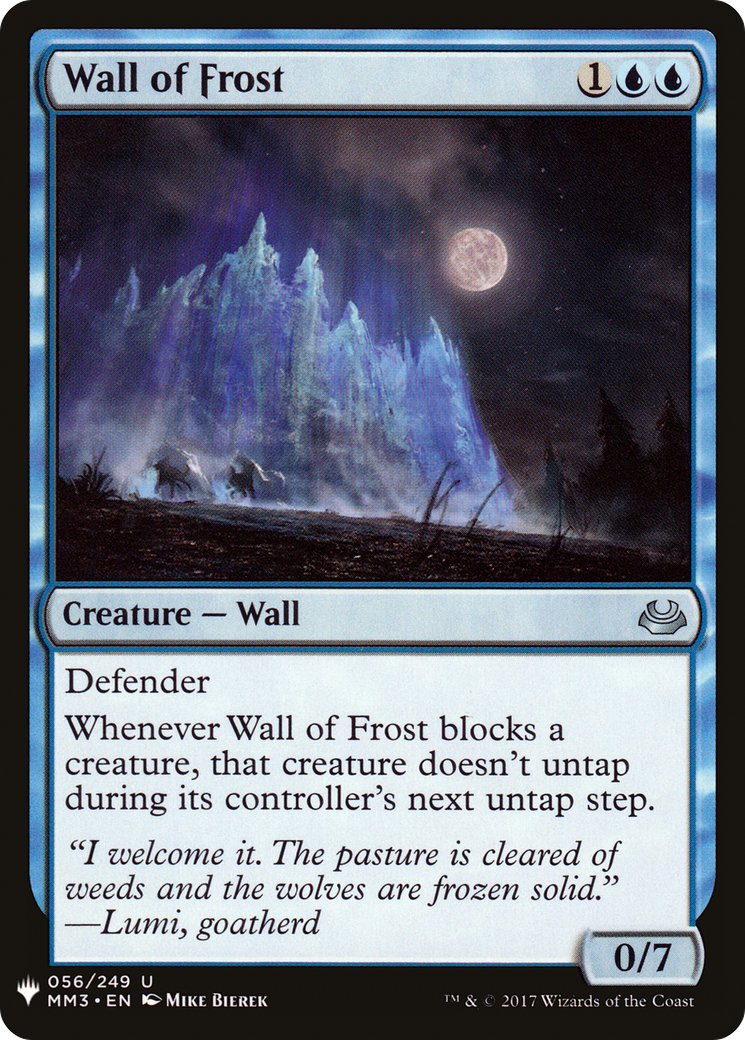 Wall of Frost (MB1-539) - Mystery Booster - Premium MTG Single from Wizards of the Coast - Just $0.08! Shop now at Game Crave Tournament Store