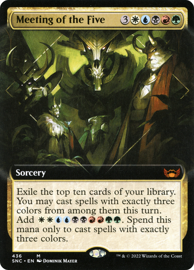 Meeting of the Five (SNC-436) - Streets of New Capenna: (Extended Art) Foil - Premium MTG Single from Wizards of the Coast - Just $0.13! Shop now at Game Crave Tournament Store
