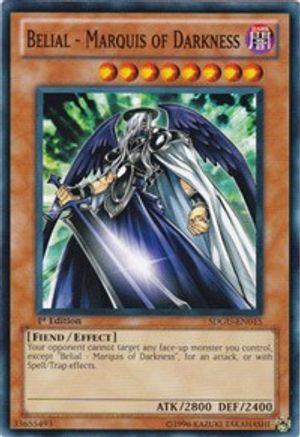 Belial - Marquis of Darkness (SDGU-EN015) - Structure Deck: Gates of the Underworld Unlimited - Premium Yugioh Single from Konami - Just $0.25! Shop now at Game Crave Tournament Store