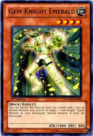 Gem-Knight Emerald (PHSW-EN096) - Photon Shockwave 1st Edition - Premium Yugioh Single from Konami - Just $0.11! Shop now at Game Crave Tournament Store