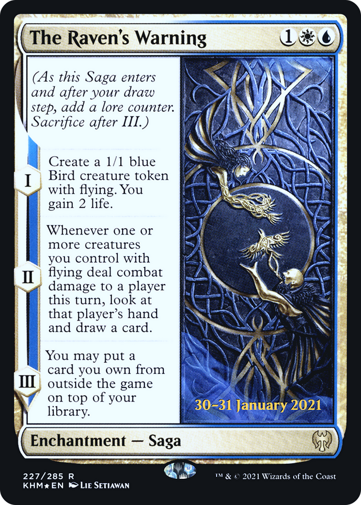 The Raven's Warning (PKHM-227S) - Kaldheim Promos Foil - Premium MTG Single from Wizards of the Coast - Just $0.21! Shop now at Game Crave Tournament Store