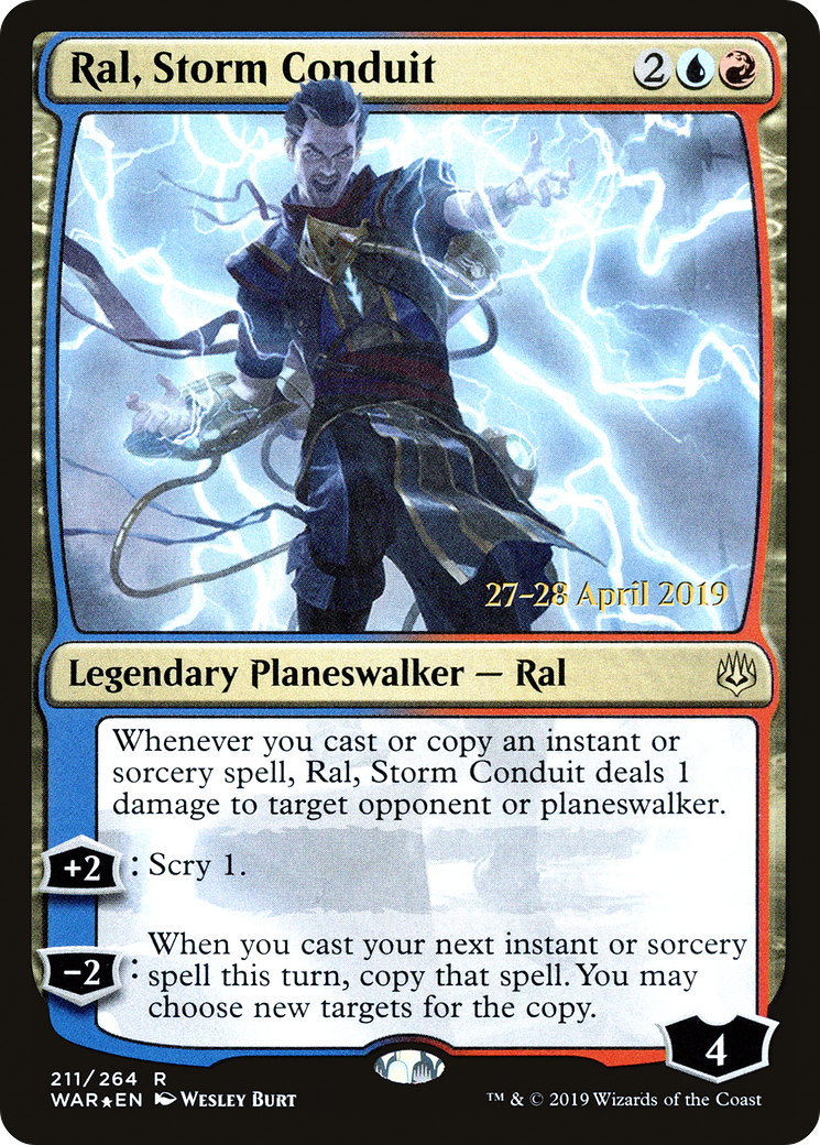 Ral, Storm Conduit (PWAR-211S) - War of the Spark Promos Foil - Premium MTG Single from Wizards of the Coast - Just $0.75! Shop now at Game Crave Tournament Store