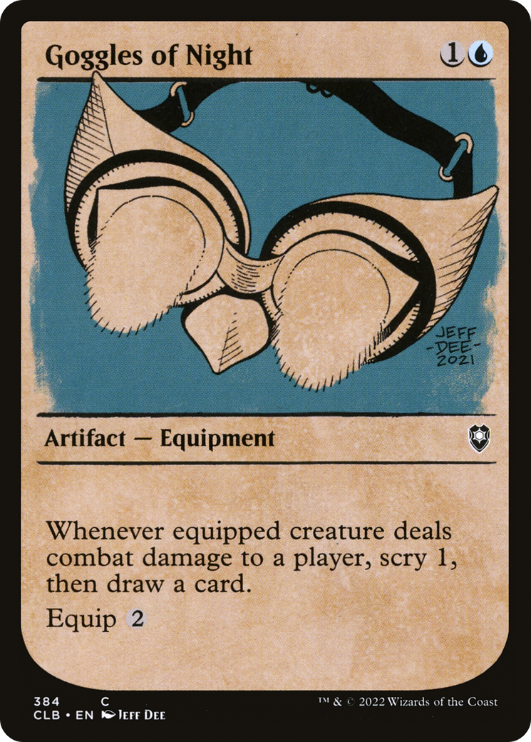 Goggles of Night (CLB-384) - Commander Legends: Battle for Baldur's Gate: (Showcase) - Premium MTG Single from Wizards of the Coast - Just $0.08! Shop now at Game Crave Tournament Store