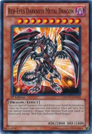 Red-Eyes Darkness Metal Dragon (SDDC-EN013) - Structure Deck: Dragons Collide Unlimited - Premium Yugioh Single from Konami - Just $0.33! Shop now at Game Crave Tournament Store