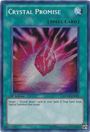 Crystal Promise (RYMP-EN052) - Ra Yellow Mega Pack Unlimited - Premium Yugioh Single from Konami - Just $0.56! Shop now at Game Crave Tournament Store