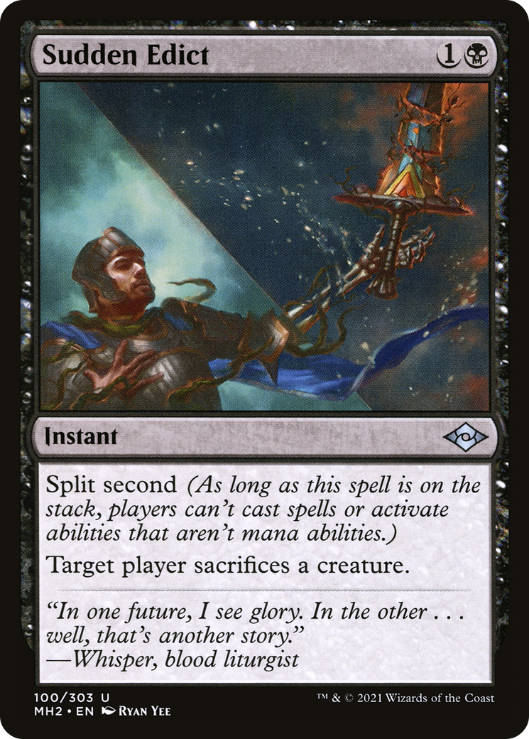 Sudden Edict (MH2-100) - Modern Horizons 2 - Premium MTG Single from Wizards of the Coast - Just $0.08! Shop now at Game Crave Tournament Store