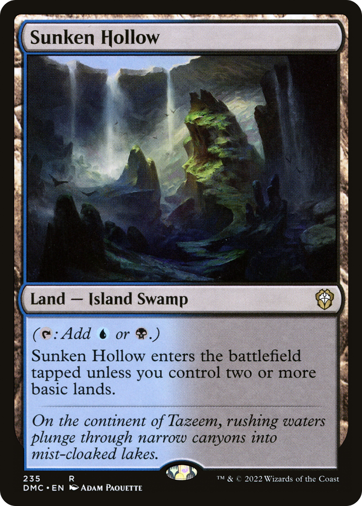 Sunken Hollow (DMC-235) - Dominaria United Commander - Premium MTG Single from Wizards of the Coast - Just $0.08! Shop now at Game Crave Tournament Store