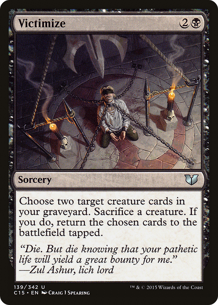 Victimize (C15-139) - Commander 2015 - Premium MTG Single from Wizards of the Coast - Just $0.12! Shop now at Game Crave Tournament Store