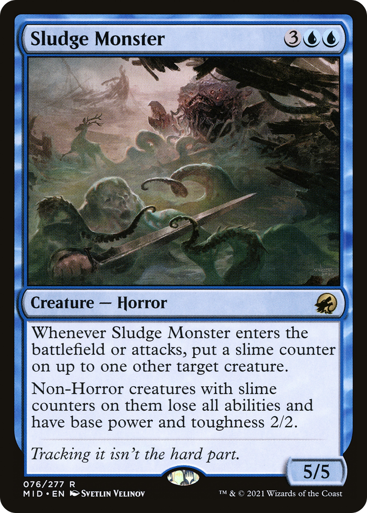 Sludge Monster (MID-076) - Innistrad: Midnight Hunt - Premium MTG Single from Wizards of the Coast - Just $0.08! Shop now at Game Crave Tournament Store