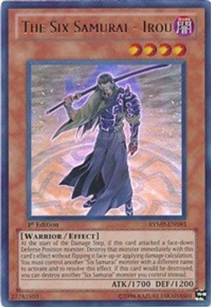 The Six Samurai - Irou (RYMP-EN093) - Ra Yellow Mega Pack 1st Edition - Premium Yugioh Single from Konami - Just $3.30! Shop now at Game Crave Tournament Store