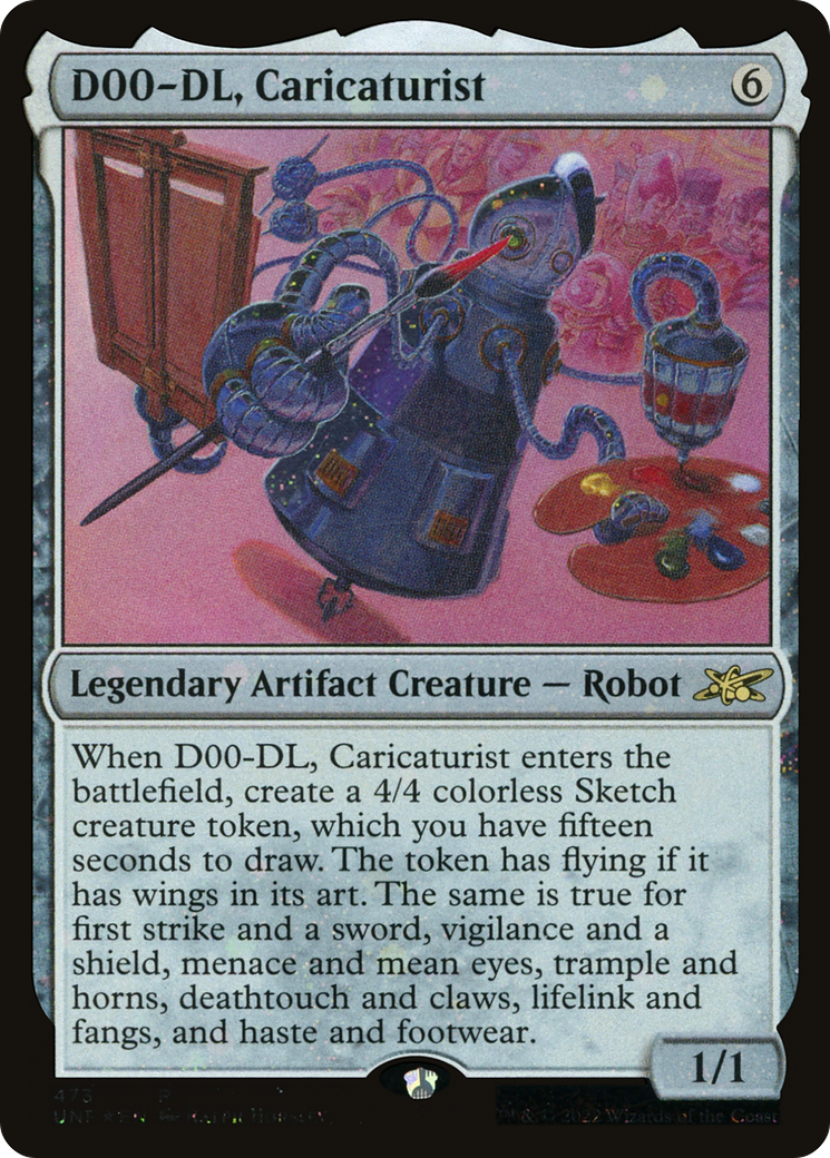 D00-DL, Caricaturist (UNF-473) - Unfinity Foil - Premium MTG Single from Wizards of the Coast - Just $0.25! Shop now at Game Crave Tournament Store