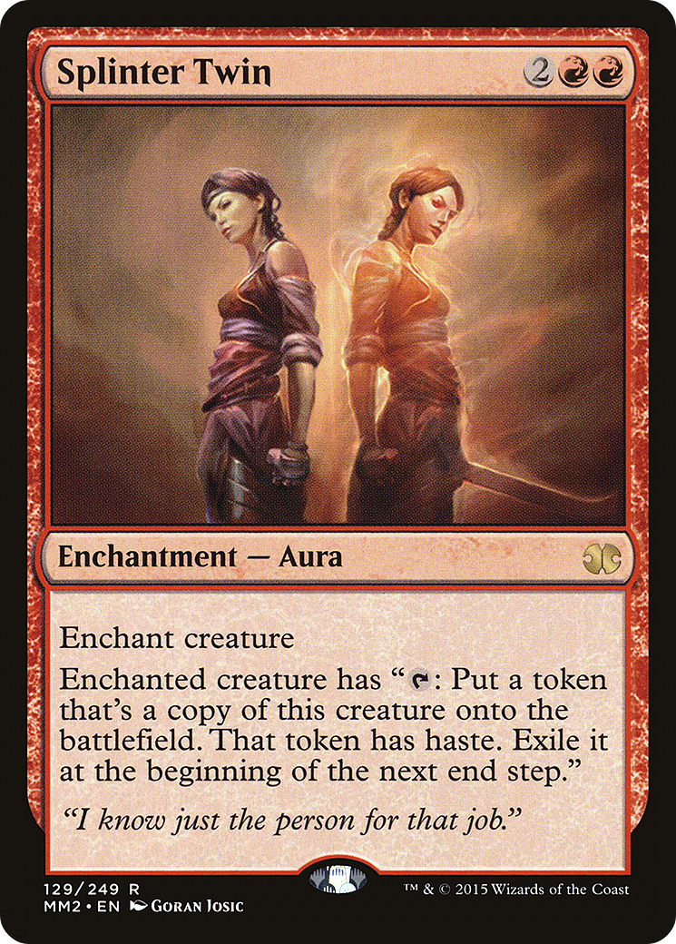 Splinter Twin (MM2-129) - Modern Masters 2015 - Premium MTG Single from Wizards of the Coast - Just $5.63! Shop now at Game Crave Tournament Store