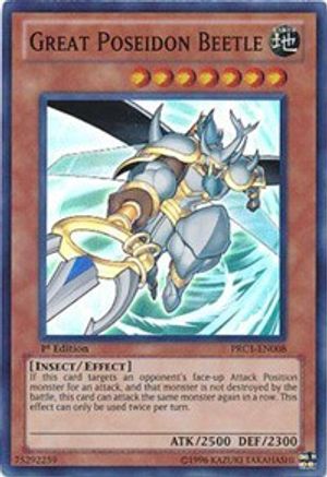 Great Poseidon Beetle (PRC1-EN008) - 2012 Premium Collection Tin 1st Edition - Premium Yugioh Single from Konami - Just $0.29! Shop now at Game Crave Tournament Store