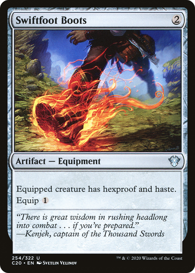 Swiftfoot Boots (C20-254) - Commander 2020 - Premium MTG Single from Wizards of the Coast - Just $0.56! Shop now at Game Crave Tournament Store