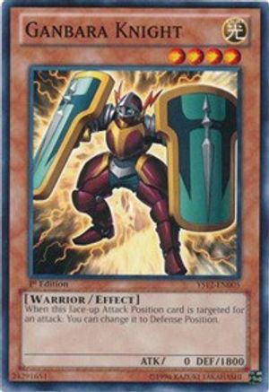 Ganbara Knight (YS12-EN005) - Starter Deck: Xyz Symphony 1st Edition - Premium Yugioh Single from Konami - Just $0.25! Shop now at Game Crave Tournament Store