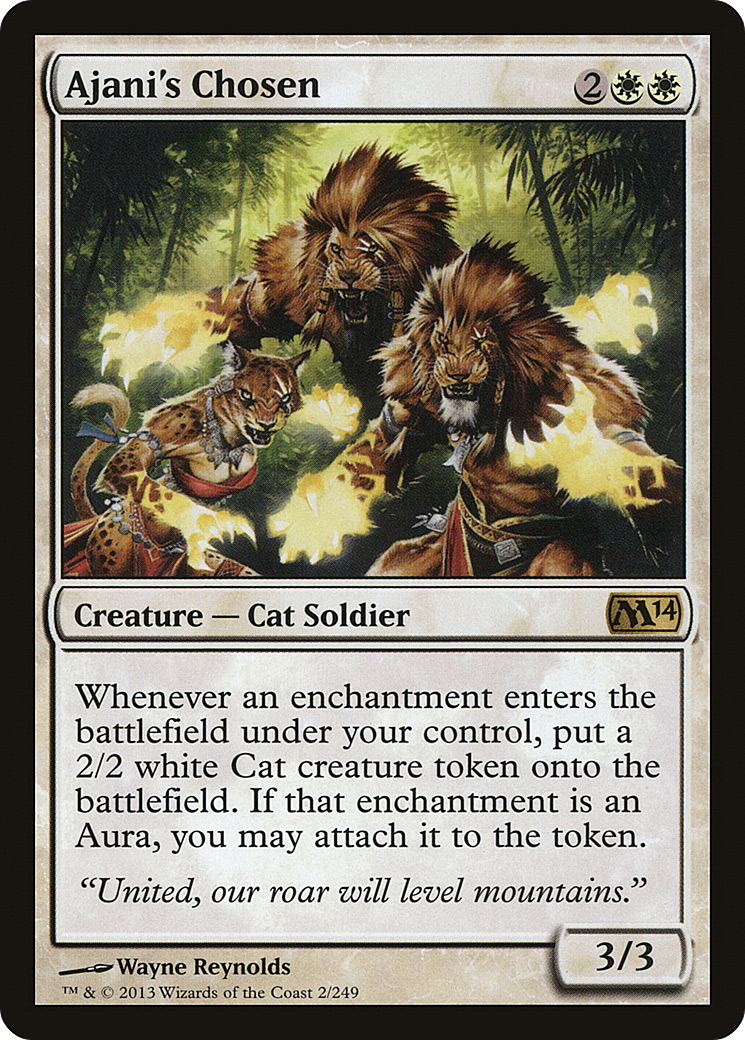 Ajani's Chosen (M14-002) - Magic 2014 Foil - Premium MTG Single from Wizards of the Coast - Just $0.62! Shop now at Game Crave Tournament Store