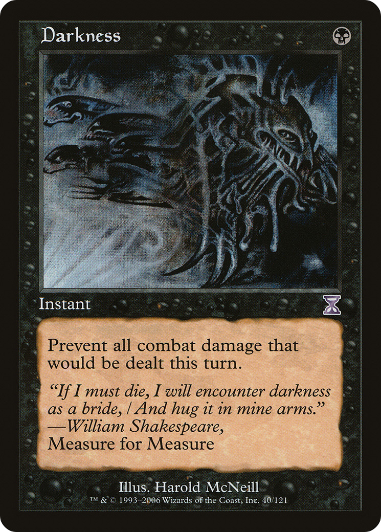 Darkness (TSB-040) - Time Spiral Timeshifted - Premium MTG Single from Wizards of the Coast - Just $4.78! Shop now at Game Crave Tournament Store
