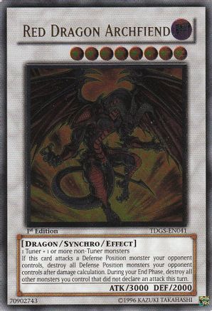 Red Dragon Archfiend (UTR) (TDGS-EN041) - The Duelist Genesis Unlimited - Premium Yugioh Single from Konami - Just $67.84! Shop now at Game Crave Tournament Store
