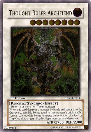 Thought Ruler Archfiend (UTR) (TDGS-EN044) - The Duelist Genesis Unlimited - Premium Yugioh Single from Konami - Just $27.76! Shop now at Game Crave Tournament Store