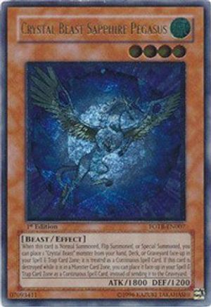 Crystal Beast Sapphire Pegasus (UTR) (FOTB-EN007) - Force of the Breaker 1st Edition - Premium Yugioh Single from Konami - Just $75.75! Shop now at Game Crave Tournament Store