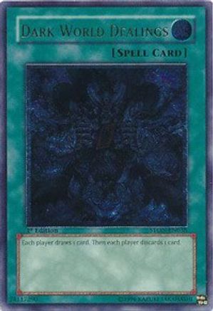 Dark World Dealings (UTR) (STON-EN038) - Strike of Neos 1st Edition - Premium Yugioh Single from Konami - Just $42.64! Shop now at Game Crave Tournament Store