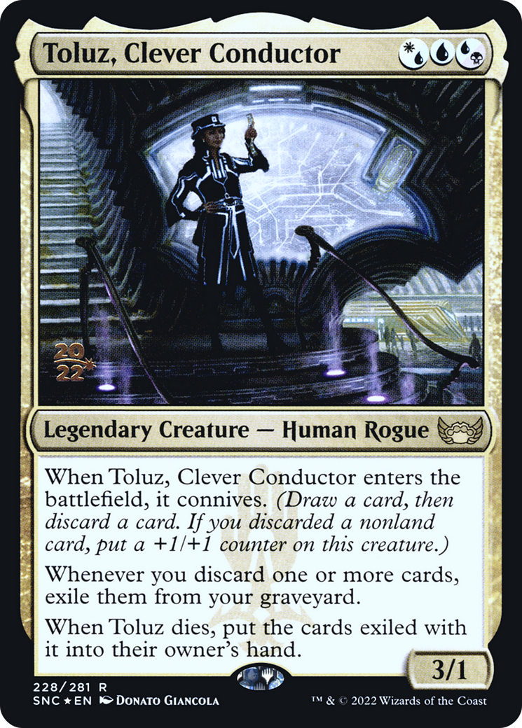 Toluz, Clever Conductor (PSNC-228S) - Streets of New Capenna Promos Foil - Premium MTG Single from Wizards of the Coast - Just $0.08! Shop now at Game Crave Tournament Store