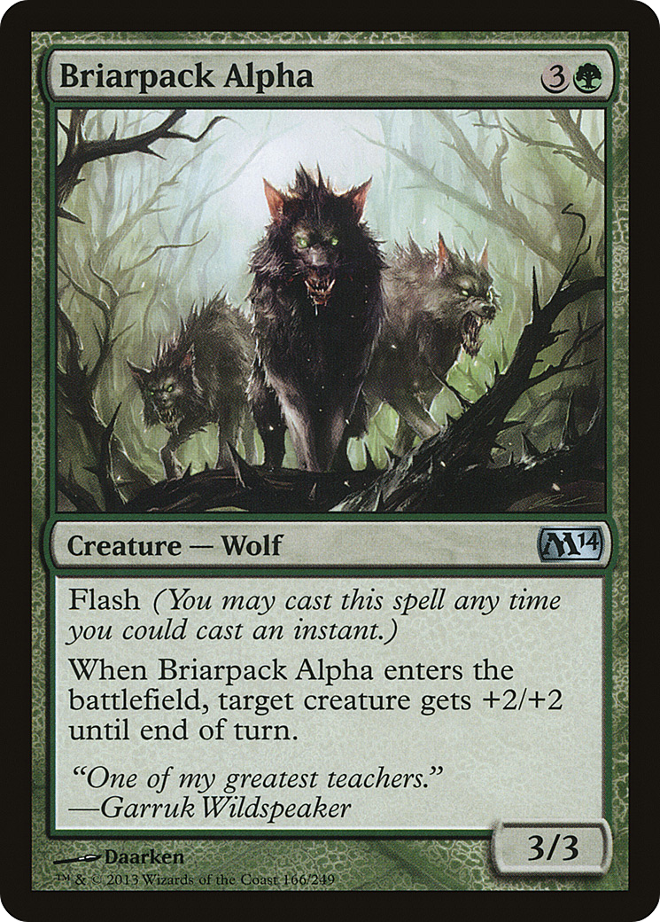 Briarpack Alpha (M14-166) - Magic 2014 Foil - Premium MTG Single from Wizards of the Coast - Just $0.17! Shop now at Game Crave Tournament Store