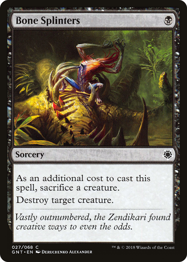 Bone Splinters (GNT-027) - Game Night - Premium MTG Single from Wizards of the Coast - Just $0.08! Shop now at Game Crave Tournament Store