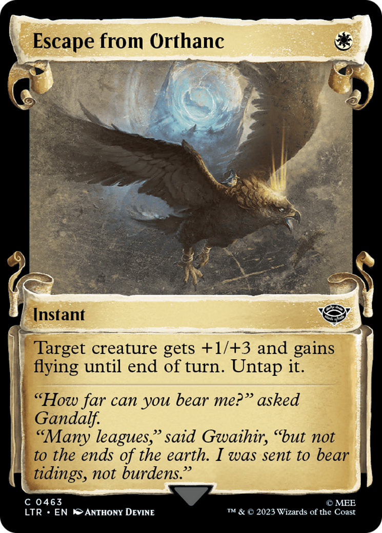 Escape from Orthanc (LTR-463) - The Lord of the Rings: Tales of Middle-earth: (Showcase) - Premium MTG Single from Wizards of the Coast - Just $0.08! Shop now at Game Crave Tournament Store