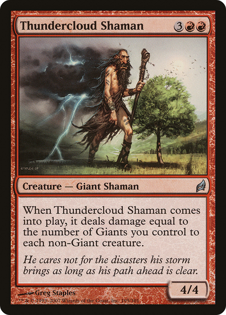 Thundercloud Shaman (LRW-195) - Lorwyn - Premium MTG Single from Wizards of the Coast - Just $0.08! Shop now at Game Crave Tournament Store