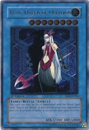 Ruin, Queen of Oblivion (UTR) (SOI-EN034) - Shadow of Infinity 1st Edition - Premium Yugioh Single from Konami - Just $48.50! Shop now at Game Crave Tournament Store