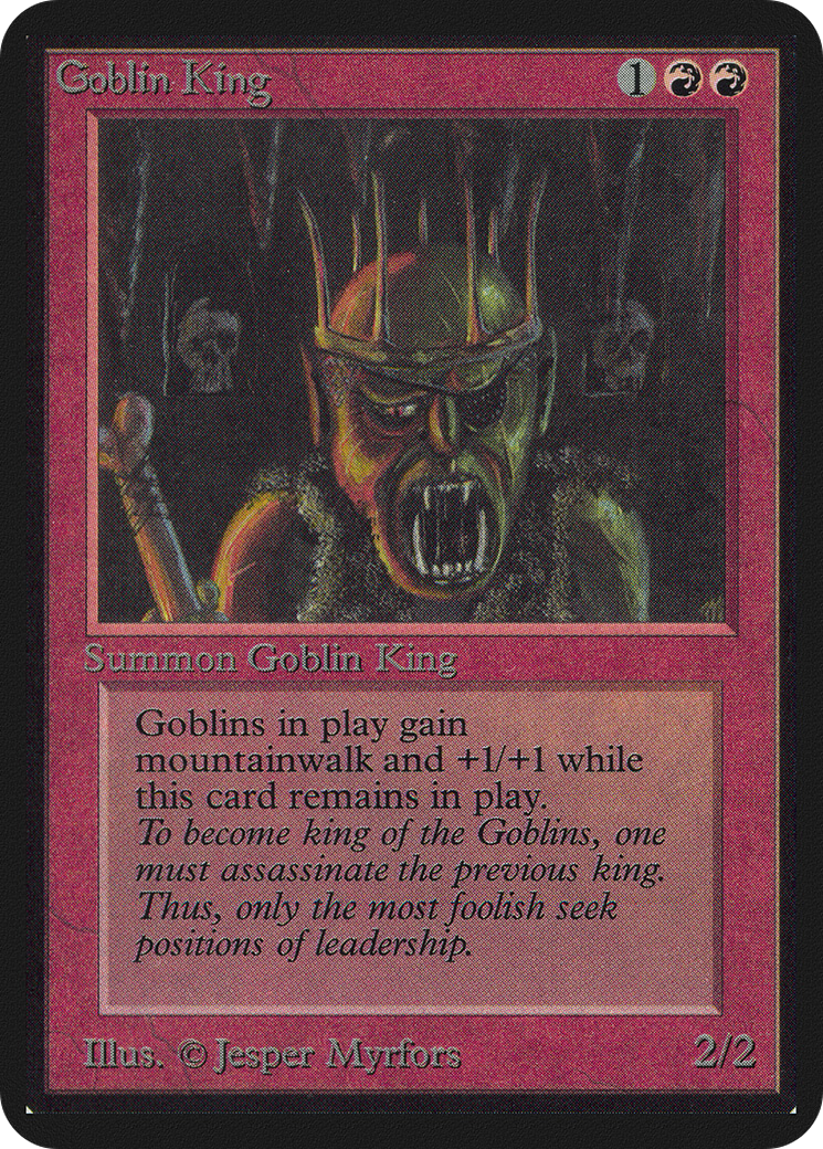 Goblin King (LEA-154) - Limited Edition Alpha - Premium MTG Single from Wizards of the Coast - Just $360! Shop now at Game Crave Tournament Store