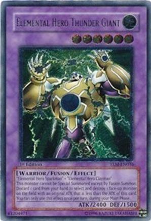 Elemental Hero Thunder Giant (UTR) (TLM-EN036) - The Lost Millennium Unlimited - Premium Yugioh Single from Konami - Just $42.66! Shop now at Game Crave Tournament Store