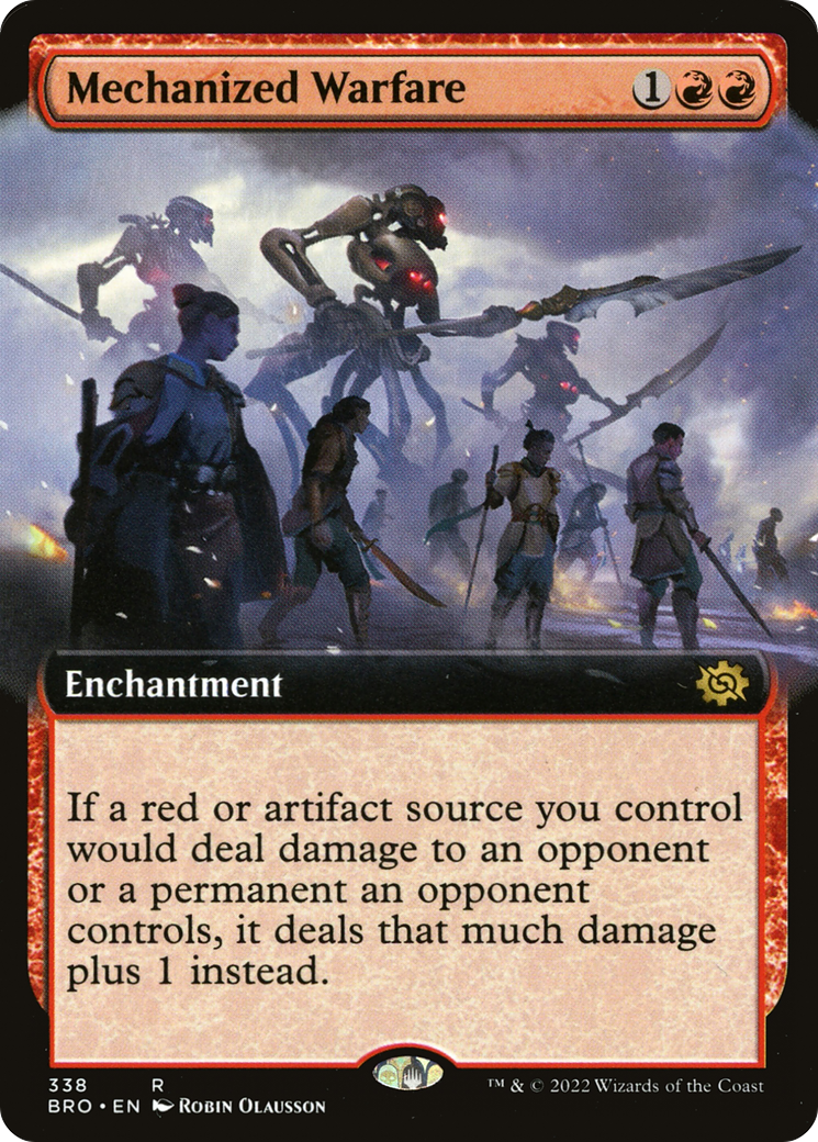 Mechanized Warfare (BRO-338) - The Brothers' War: (Extended Art) Foil - Premium MTG Single from Wizards of the Coast - Just $0.18! Shop now at Game Crave Tournament Store