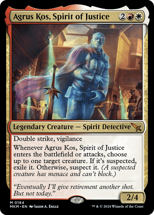 Agrus Kos, Spirit of Justice (MKM-184) - Murders at Karlov Manor Foil - Premium MTG Single from Wizards of the Coast - Just $0.94! Shop now at Game Crave Tournament Store