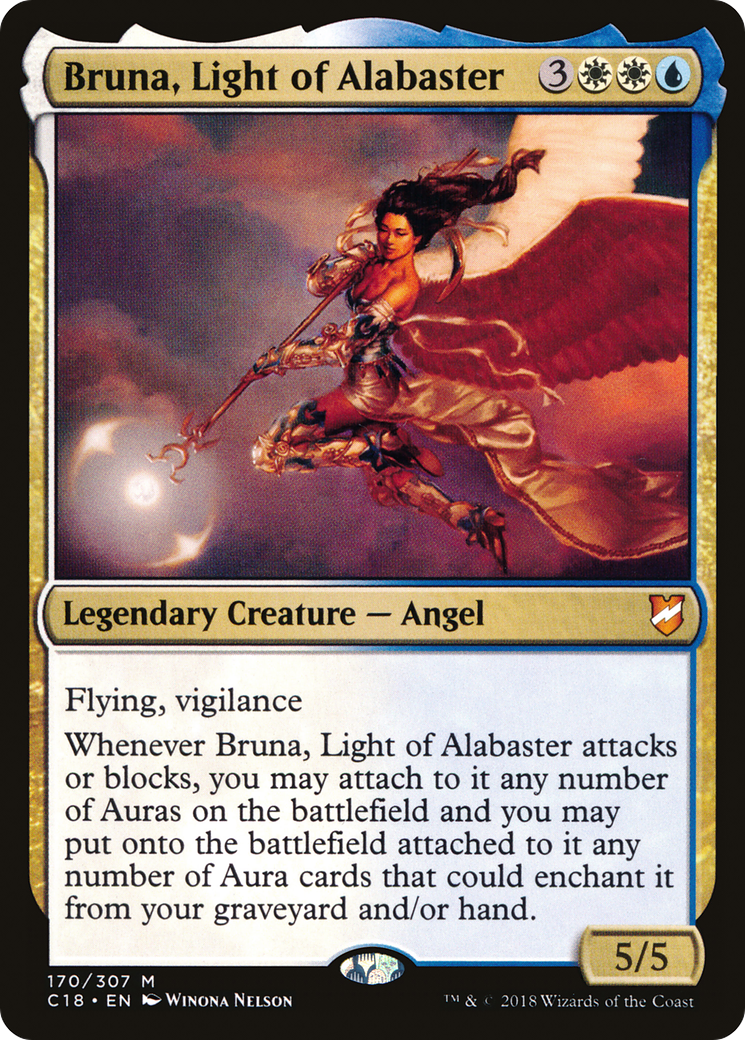 Bruna, Light of Alabaster (C18-170) - Commander 2018 - Premium MTG Single from Wizards of the Coast - Just $0.13! Shop now at Game Crave Tournament Store