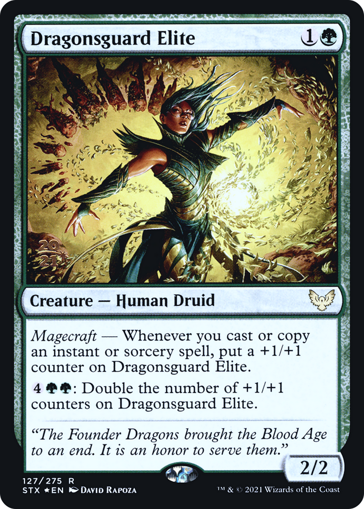 Dragonsguard Elite (PSTX-127S) - Strixhaven: School of Mages Promos Foil - Premium MTG Single from Wizards of the Coast - Just $0.13! Shop now at Game Crave Tournament Store