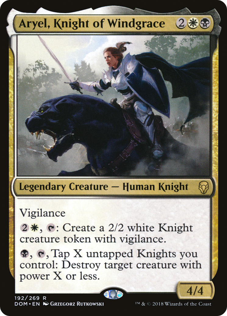 Aryel, Knight of Windgrace (DOM-192) - Dominaria Foil - Premium MTG Single from Wizards of the Coast - Just $0.19! Shop now at Game Crave Tournament Store