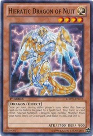 Hieratic Dragon of Nuit (GAOV-EN018) - Galactic Overlord 1st Edition - Premium Yugioh Single from Konami - Just $0.14! Shop now at Game Crave Tournament Store