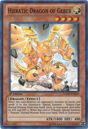 Hieratic Dragon of Gebeb (GAOV-EN019) - Galactic Overlord Unlimited - Premium Yugioh Single from Konami - Just $0.61! Shop now at Game Crave Tournament Store