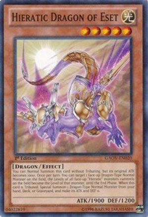 Hieratic Dragon of Eset (GAOV-EN020) - Galactic Overlord 1st Edition - Premium Yugioh Single from Konami - Just $0.25! Shop now at Game Crave Tournament Store