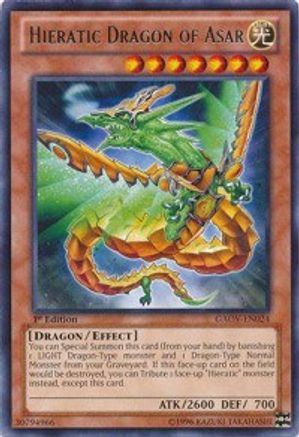 Hieratic Dragon of Asar (GAOV-EN024) - Galactic Overlord Unlimited - Premium Yugioh Single from Konami - Just $0.25! Shop now at Game Crave Tournament Store
