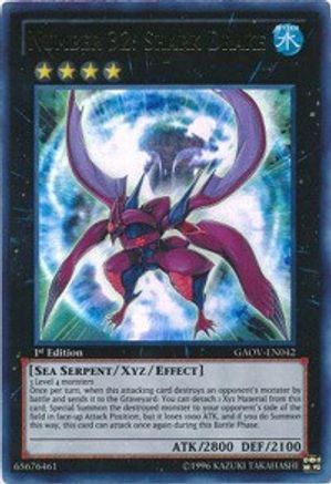 Number 32: Shark Drake (GAOV-EN042) - Galactic Overlord 1st Edition - Premium Yugioh Single from Konami - Just $3.94! Shop now at Game Crave Tournament Store