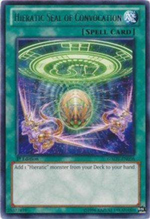 Hieratic Seal of Convocation (GAOV-EN056) - Galactic Overlord Unlimited - Premium Yugioh Single from Konami - Just $0.08! Shop now at Game Crave Tournament Store
