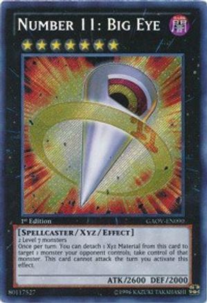 Number 11: Big Eye (GAOV-EN090) - Galactic Overlord 1st Edition - Premium Yugioh Single from Konami - Just $12.62! Shop now at Game Crave Tournament Store