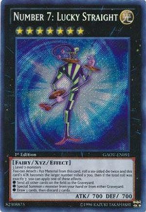 Number 7: Lucky Straight (GAOV-EN091) - Galactic Overlord 1st Edition - Premium Yugioh Single from Konami - Just $6.04! Shop now at Game Crave Tournament Store